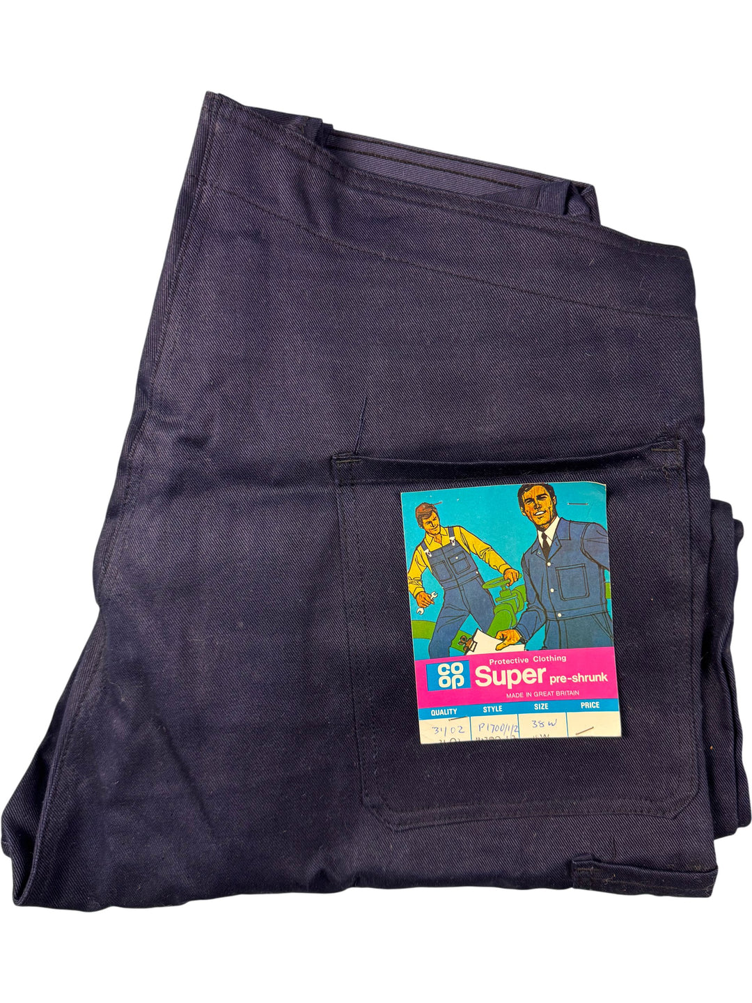 1980s Co-op Navy Protective Overalls - L - Think Vintage ltd