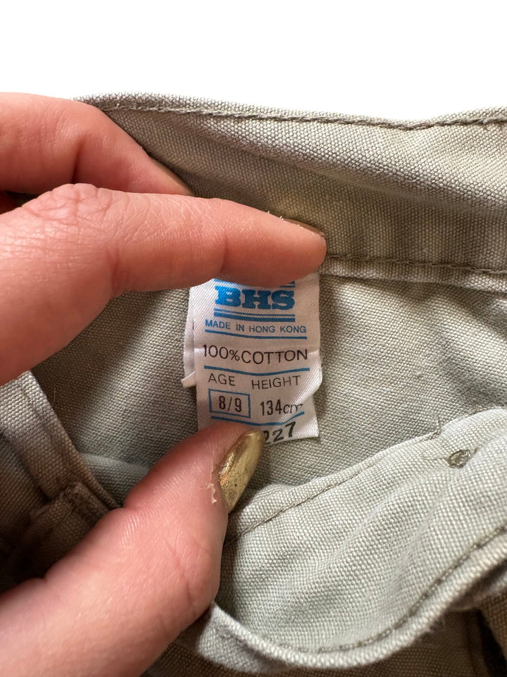 1980s Cotton Cargo Shorts - Age 7/8 - Think Vintage ltd