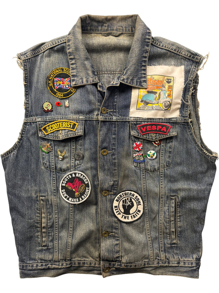 1980s Denim Patchwork Vest - Think Vintage Online Ltd