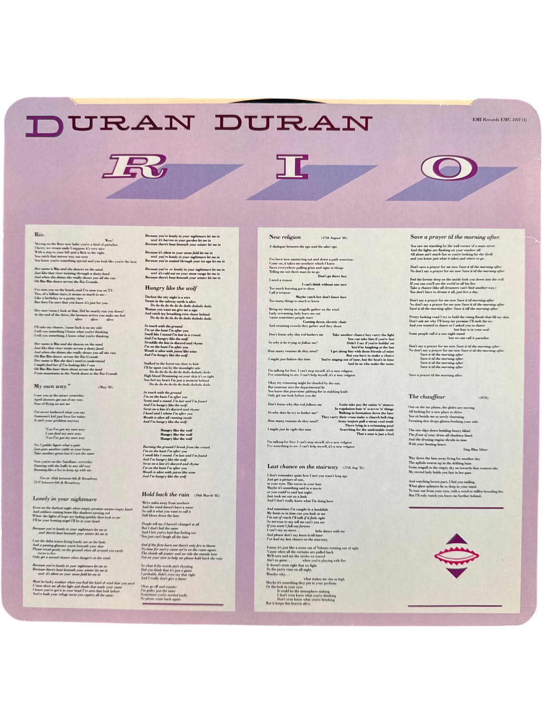 1980s Duran Duran Rio Vinyl Record - Think Vintage