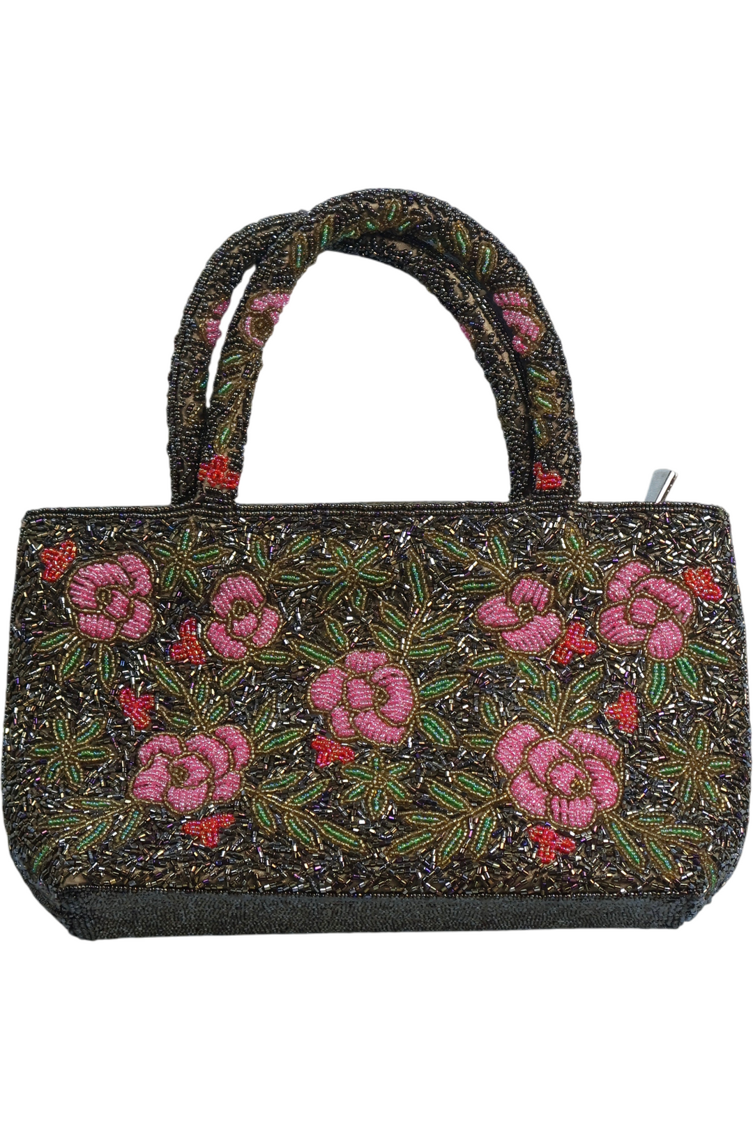 1980s Floral Beaded Handbag - Think Vintage