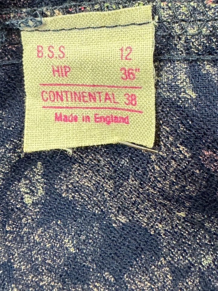 1980s Floral Midi Dress - S - Think Vintage Online Ltd