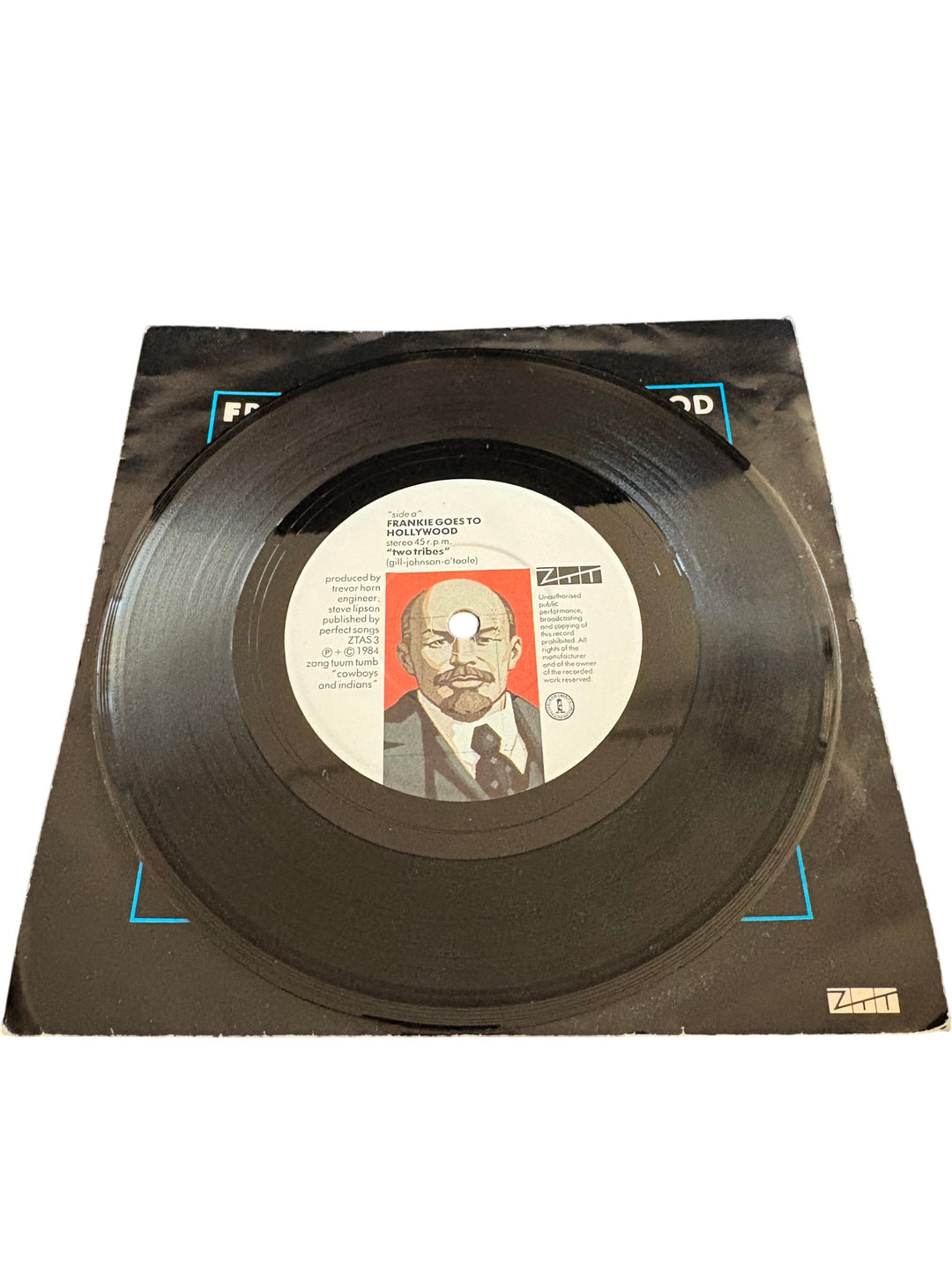 1980s Frankie Goes To Hollywood Two Tribes Record - Fair - 7 inch - Think Vintage ltd