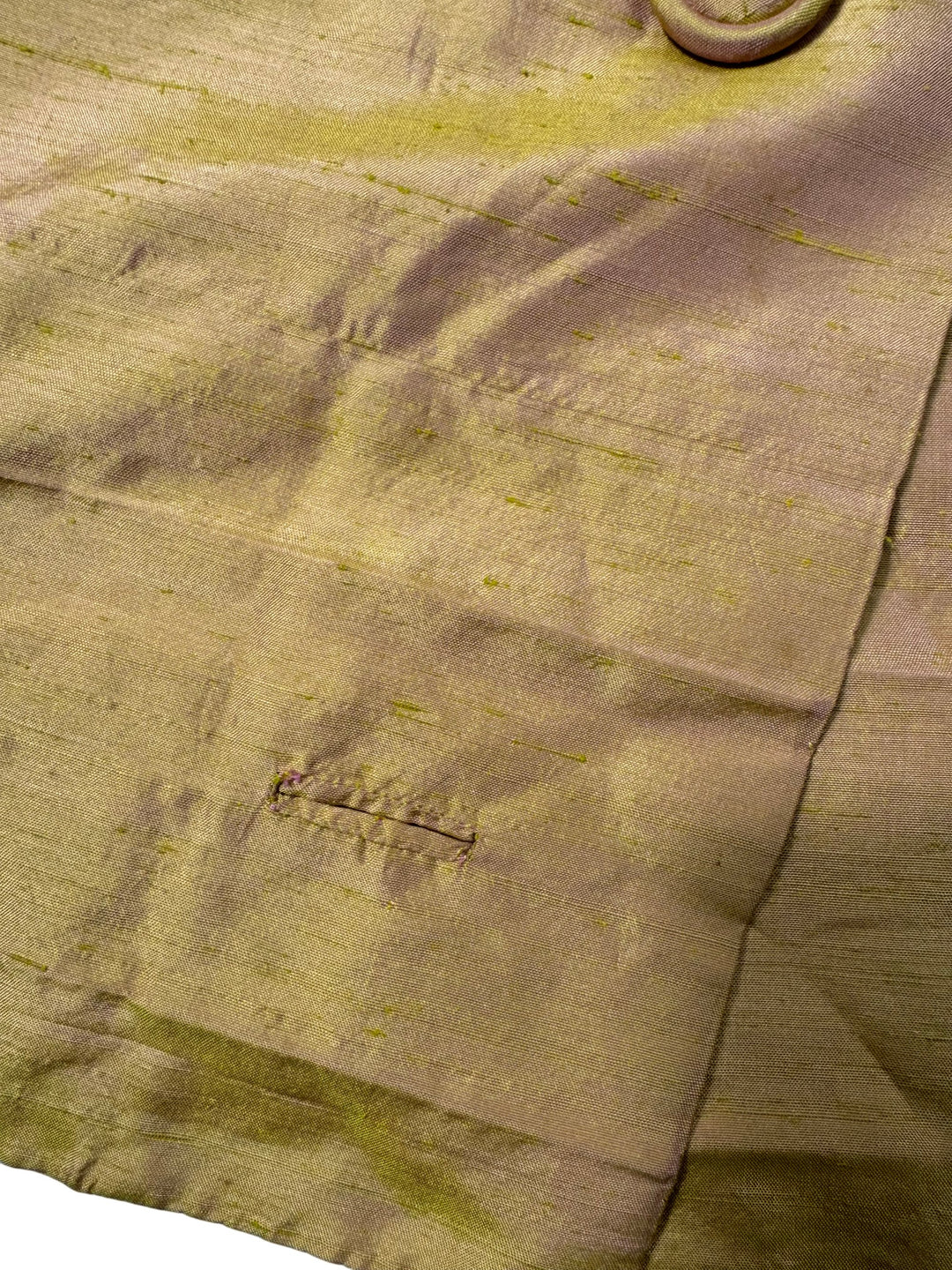 1980s Gold Silk Reworked Coat - M - Think Vintage