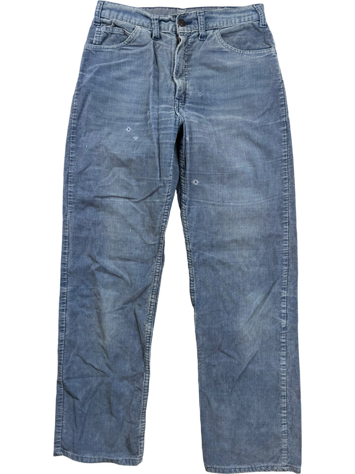1980s Grey Corduroy Trousers - W28 - Think Vintage ltd
