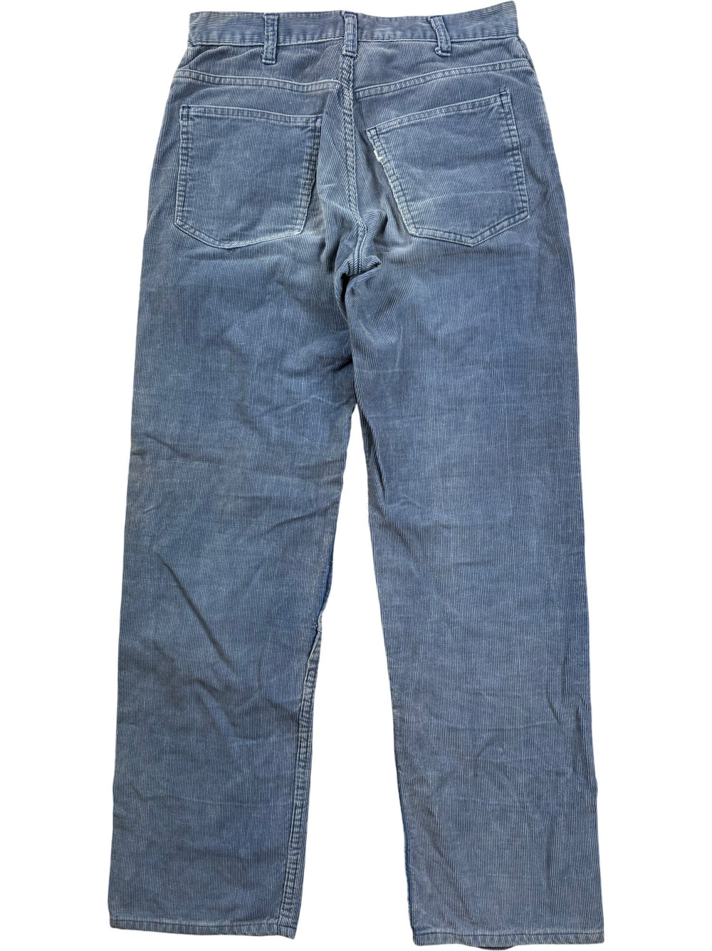 1980s Grey Corduroy Trousers - W28 - Think Vintage ltd