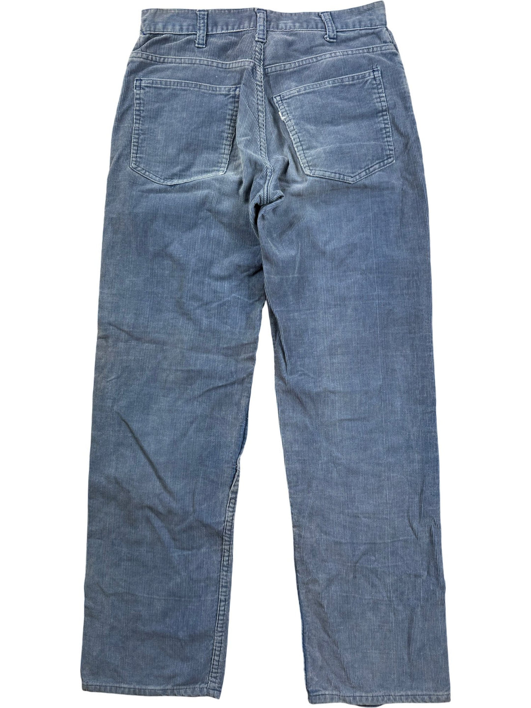 1980s Grey Corduroy Trousers - W28 - Think Vintage ltd