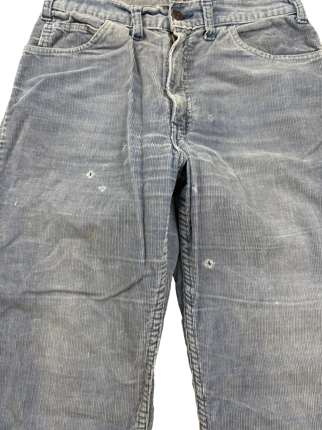1980s Grey Corduroy Trousers - W28 - Think Vintage ltd