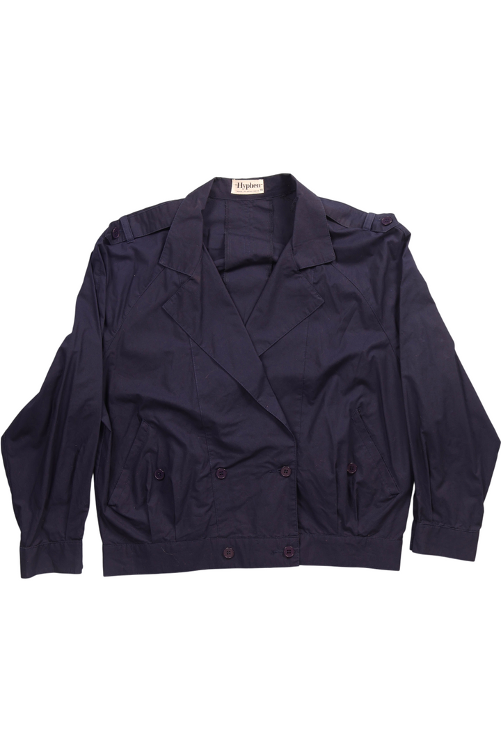 1980s Hyphen Double Breasted Box Jacket - M - Think Vintage