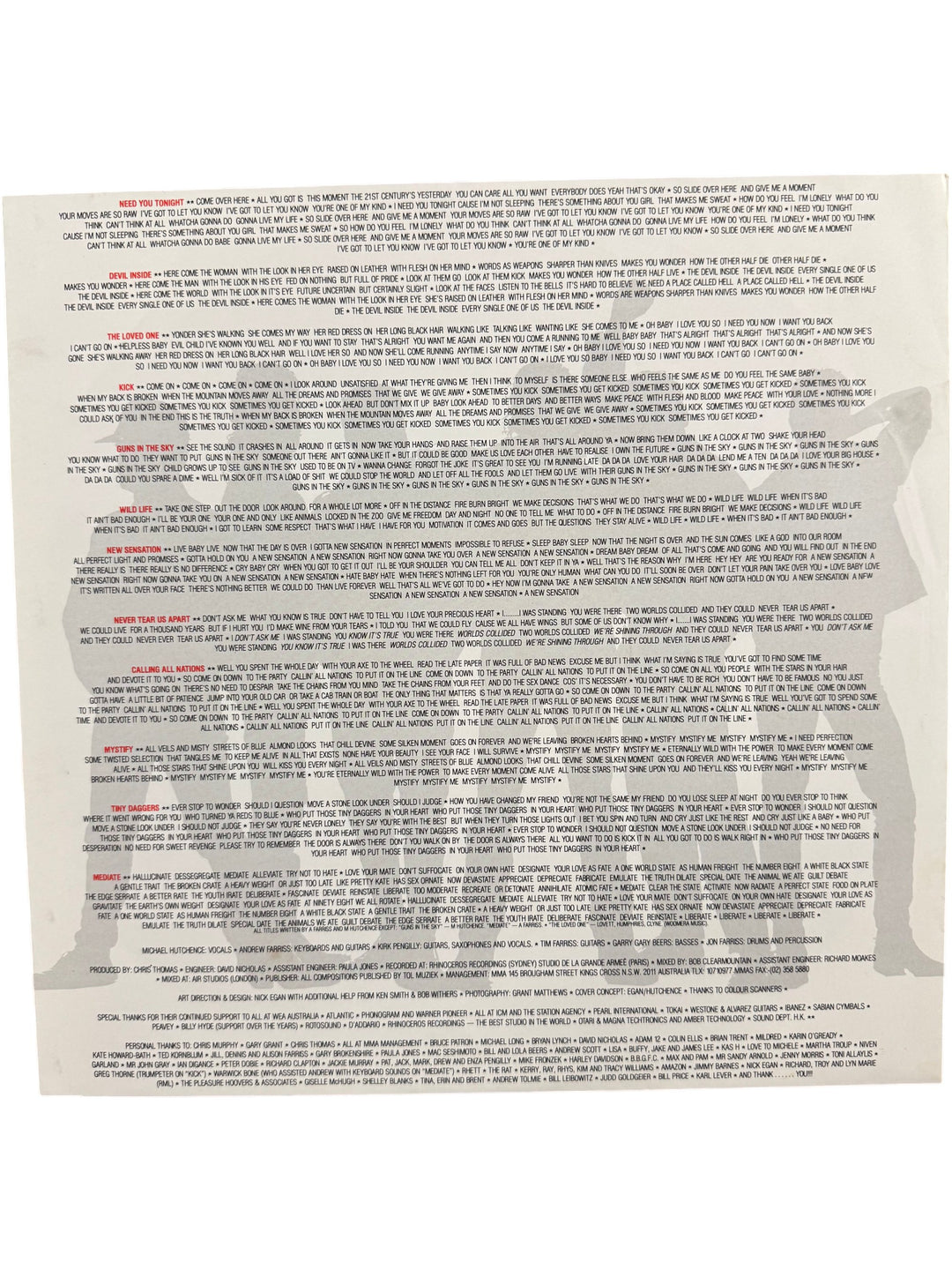 1980s INXS Kick Vinyl Record - Think Vintage Online Ltd