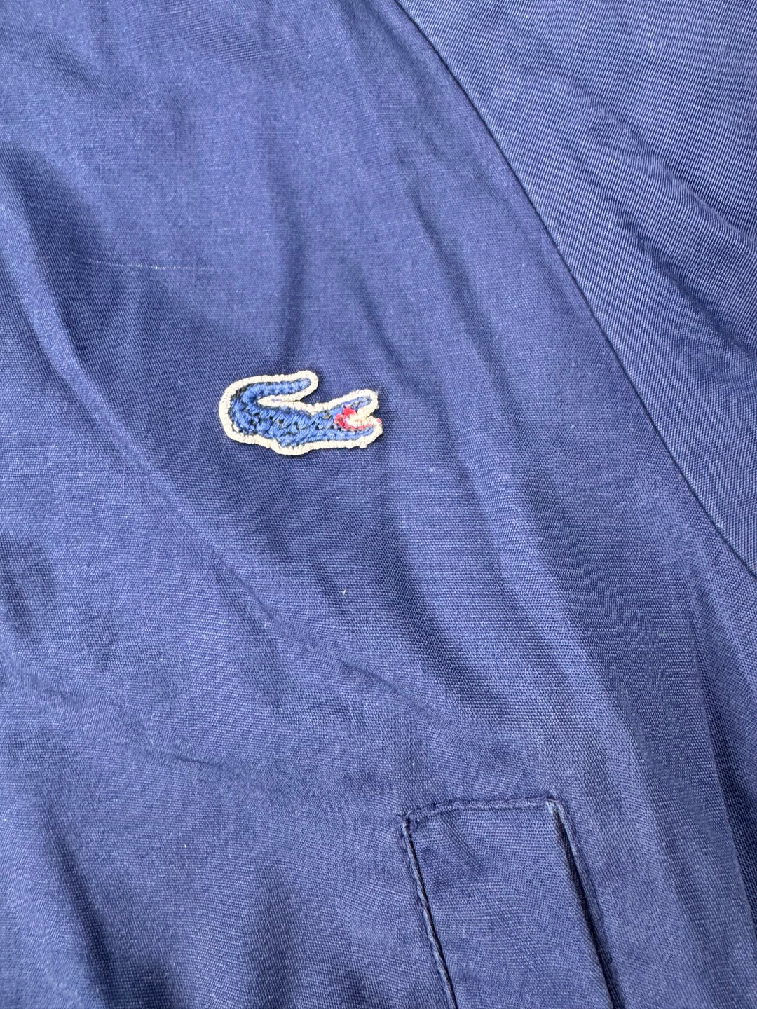 1980s Izod Lacoste Navy Zip Up Jacket - Age 7/8 - Think Vintage ltd