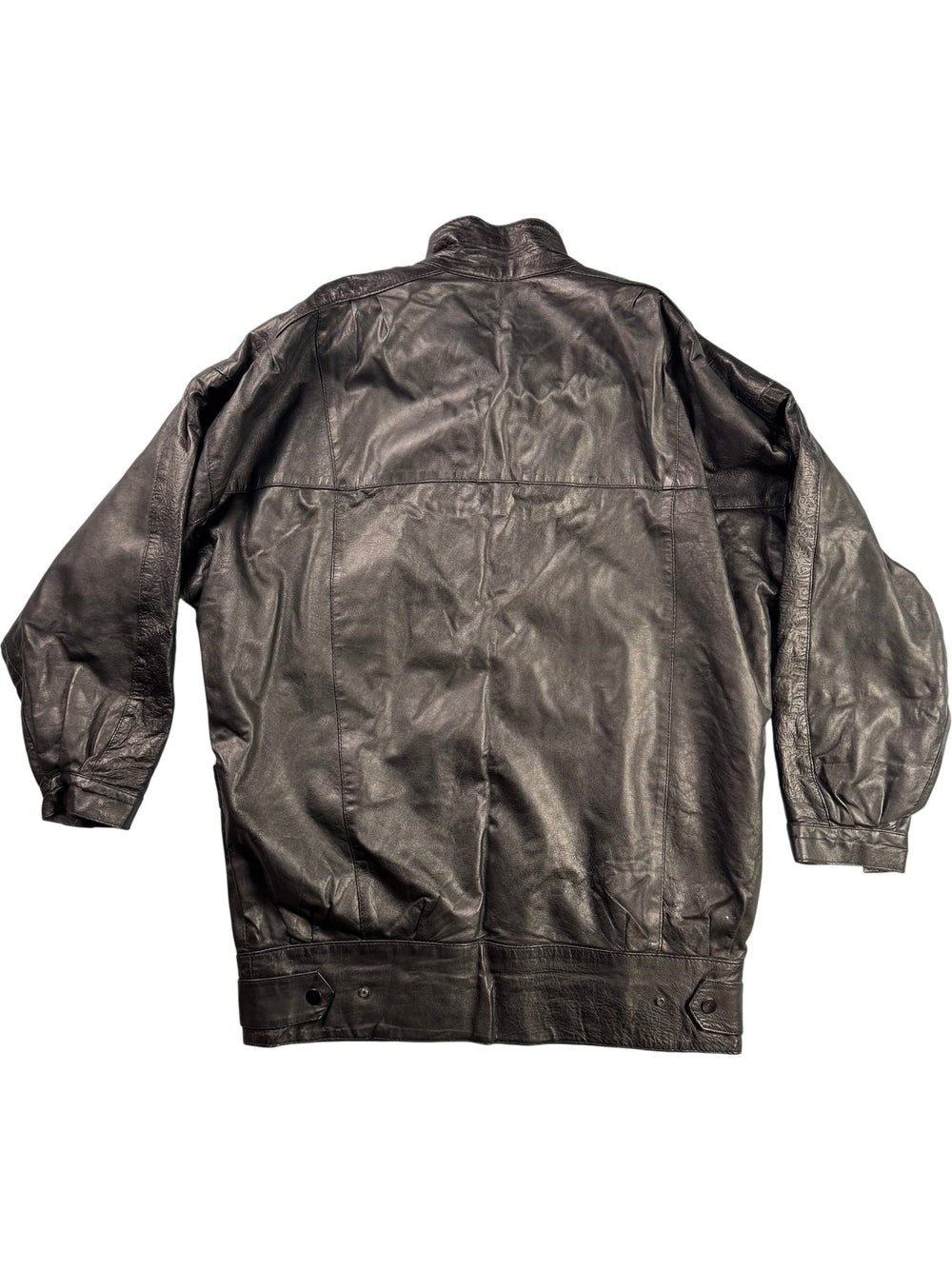 1980s Leather Bomber Jacket - L/XL - Think Vintage ltd