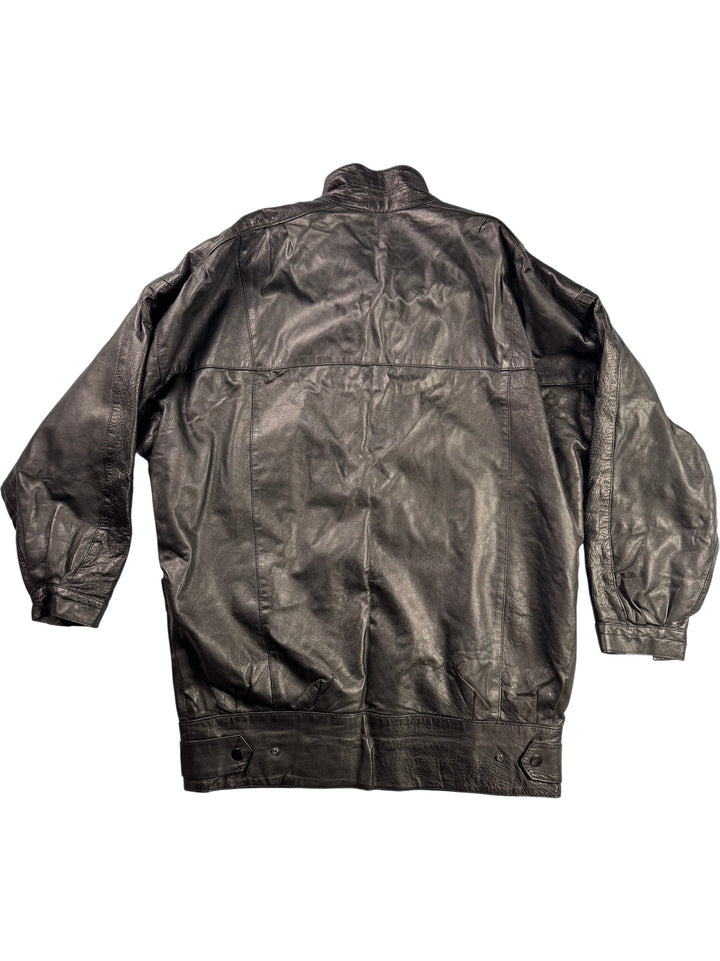 1980s Leather Bomber Jacket - L/XL - Think Vintage ltd