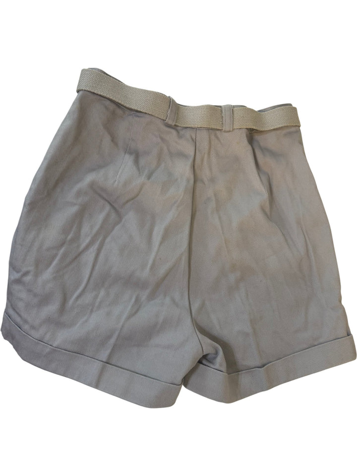 1980s Light Grey Cotton Shorts - Age 9/10 - Think Vintage ltd