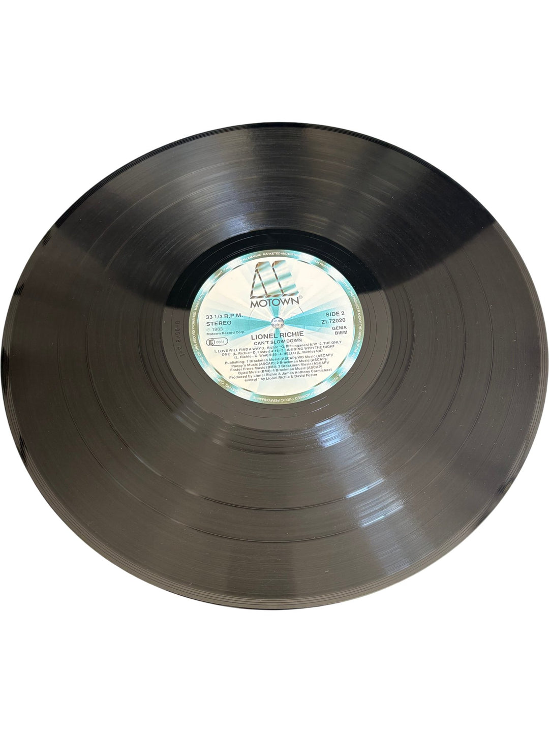 1980s Lionel Richie Can't Slow Down Vinyl - Fair - Think Vintage ltd