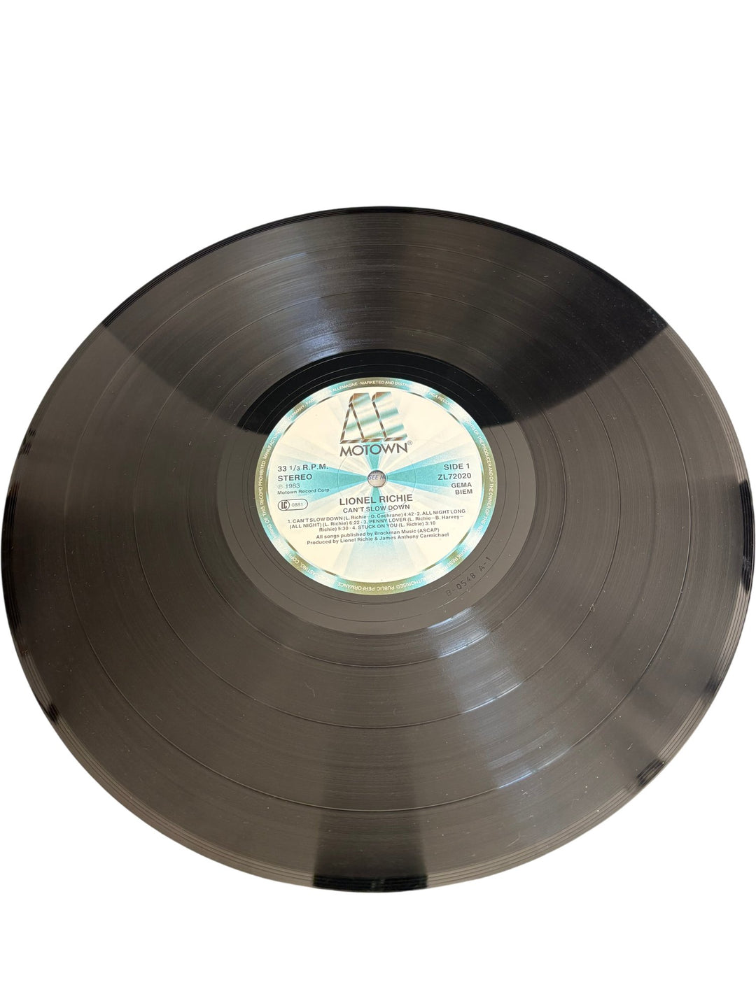 1980s Lionel Richie Can't Slow Down Vinyl - Fair - Think Vintage ltd