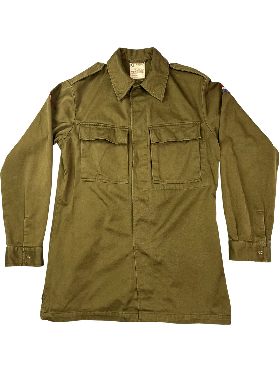 1980s Military Style Olive Green Jacket - M - Think Vintage