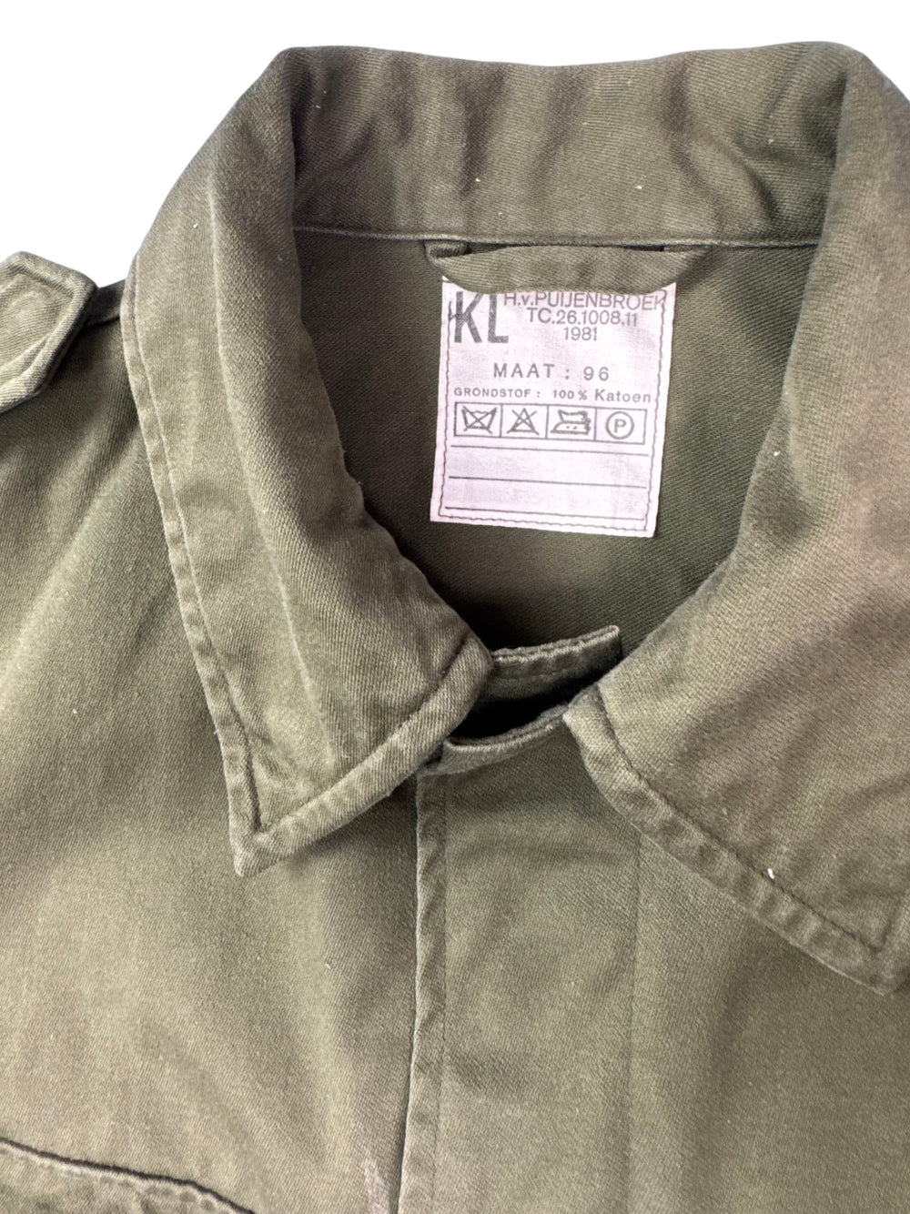 1980s Military Style Olive Green Jacket - M - Think Vintage Online Ltd