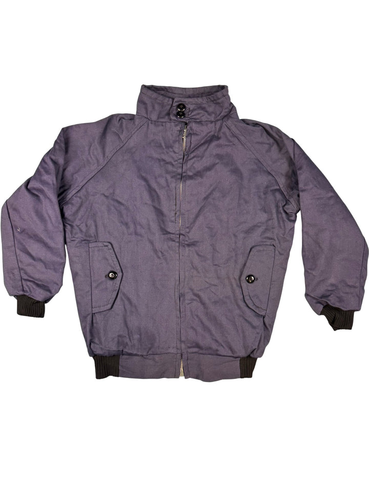 1980s Navy Harrington Jacket with Check Lining - Age 13/14 - Think Vintage ltd