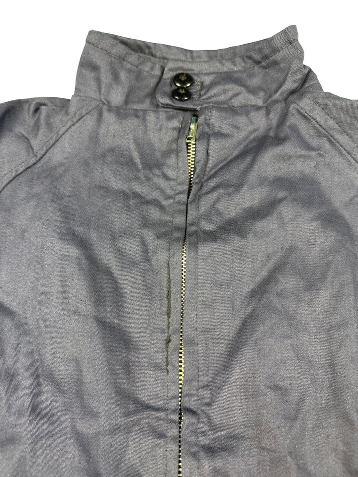 1980s Navy Harrington Jacket with Check Lining - Age 13/14 - Think Vintage ltd