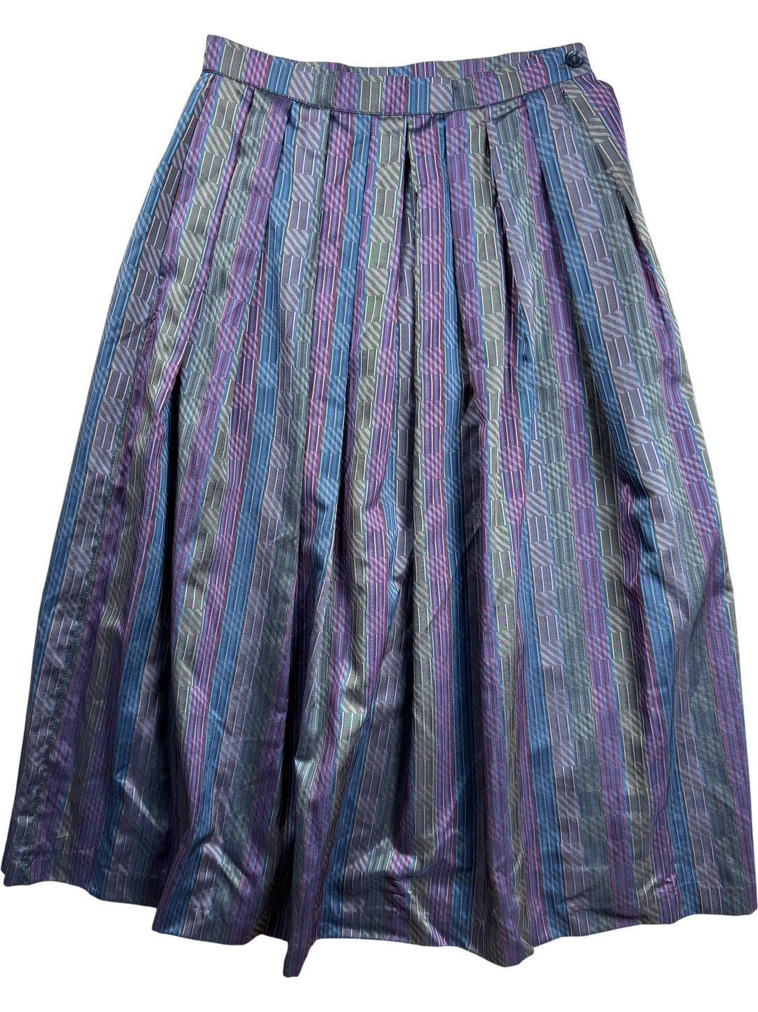 1980s Next Pleated Multicolor Skirt - W27 - Think Vintage ltd