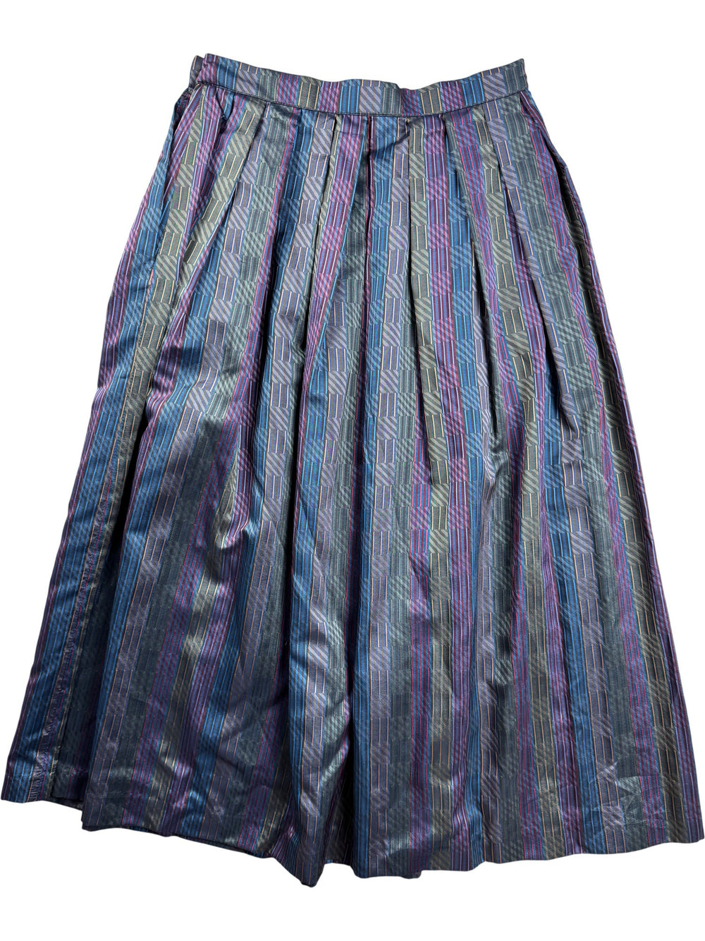 1980s Next Pleated Multicolor Skirt - W27 - Think Vintage ltd