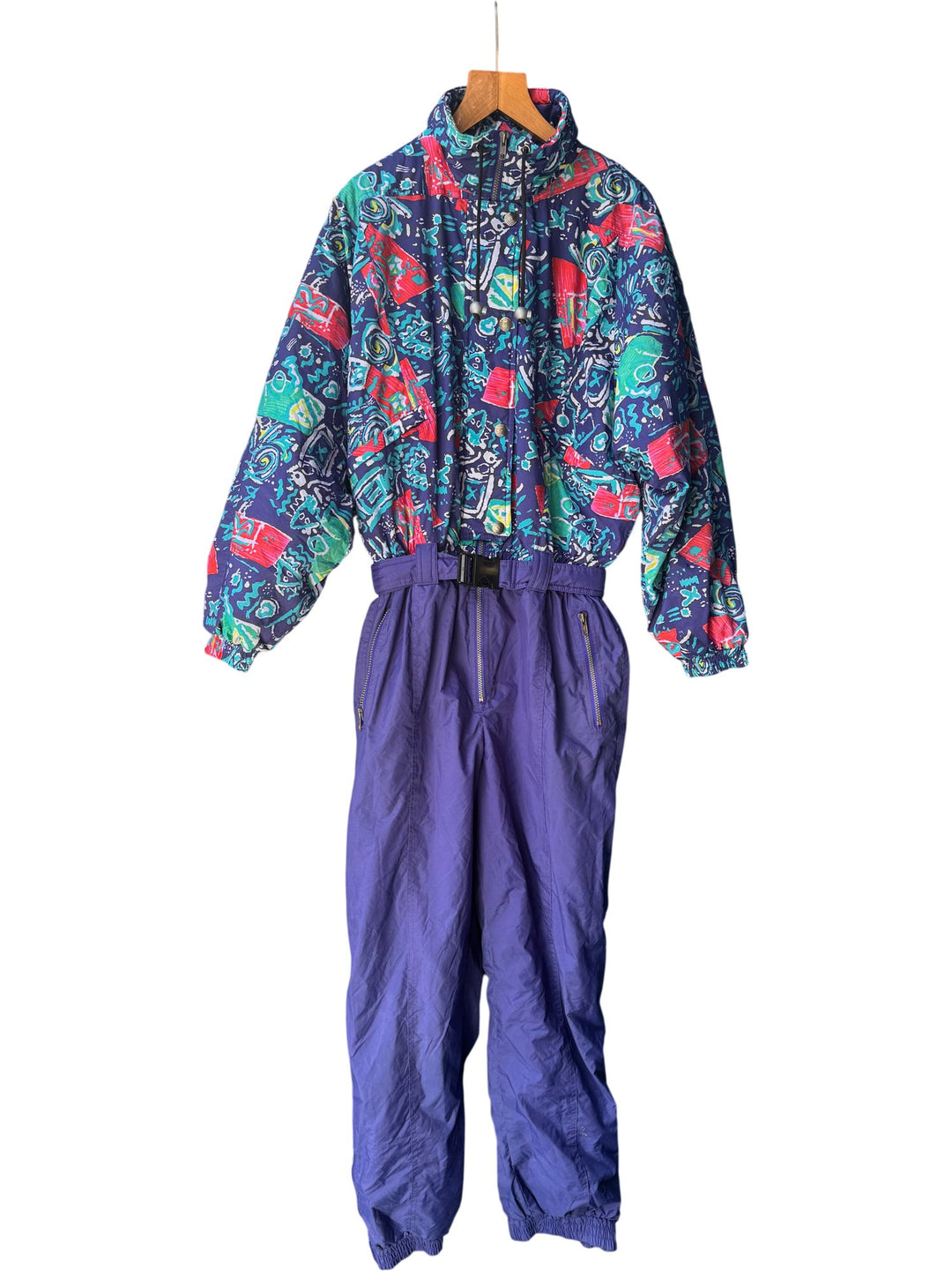 1980s Patterned Snow Suit - M - Think Vintage ltd
