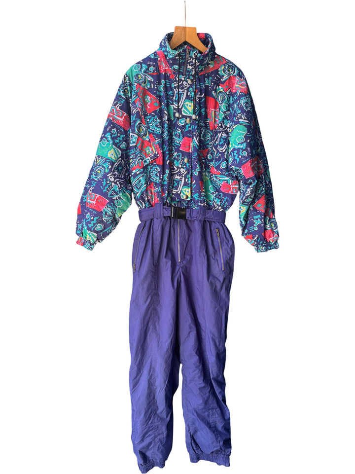 1980s Patterned Snow Suit - M - Think Vintage ltd