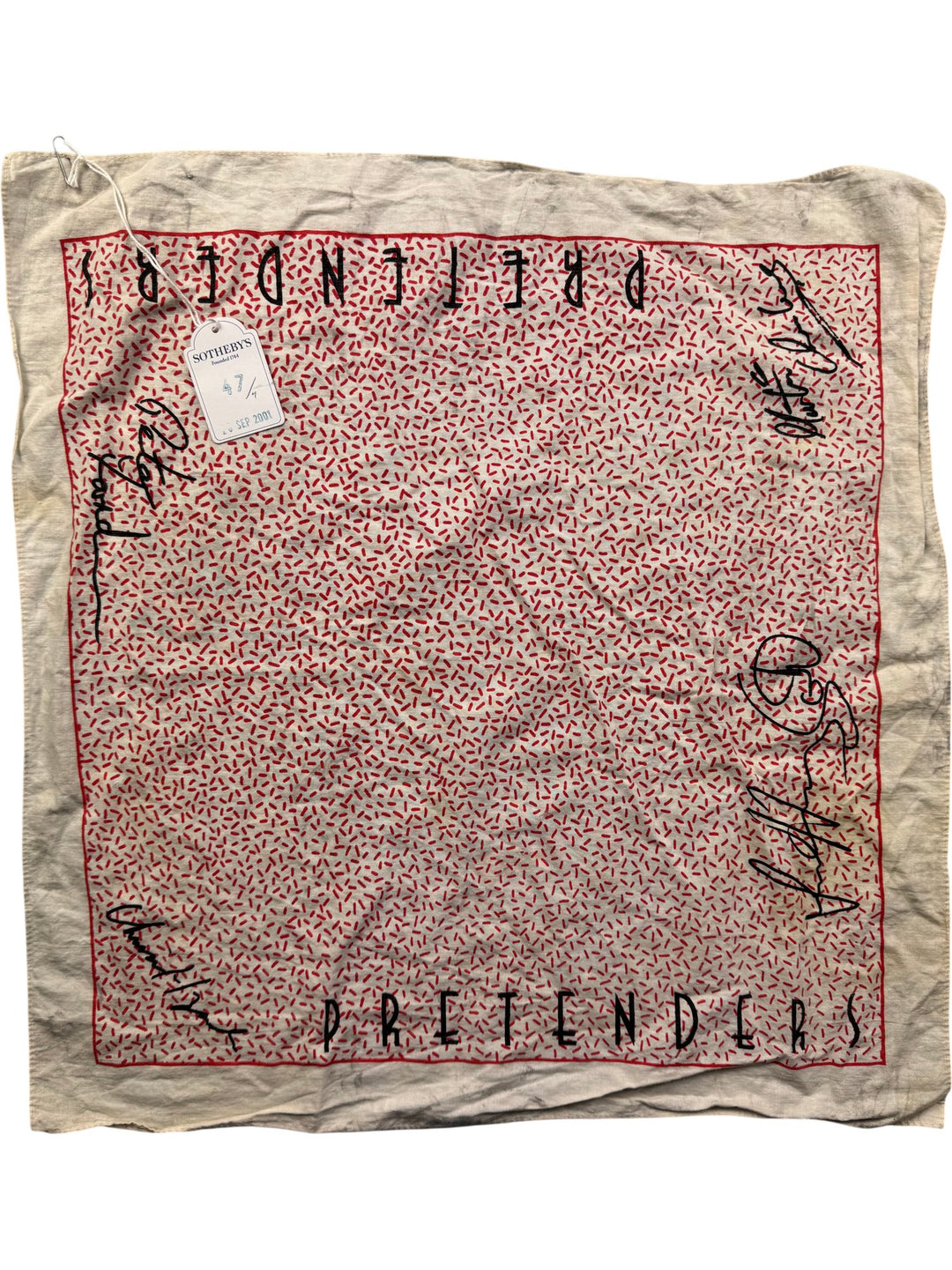 1980s Pretenders Silk Scarf - Think Vintage Online Ltd