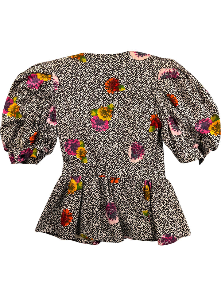 1980s Richie Freeman Terijon Floral Peplum Jacket - S - Think Vintage ltd