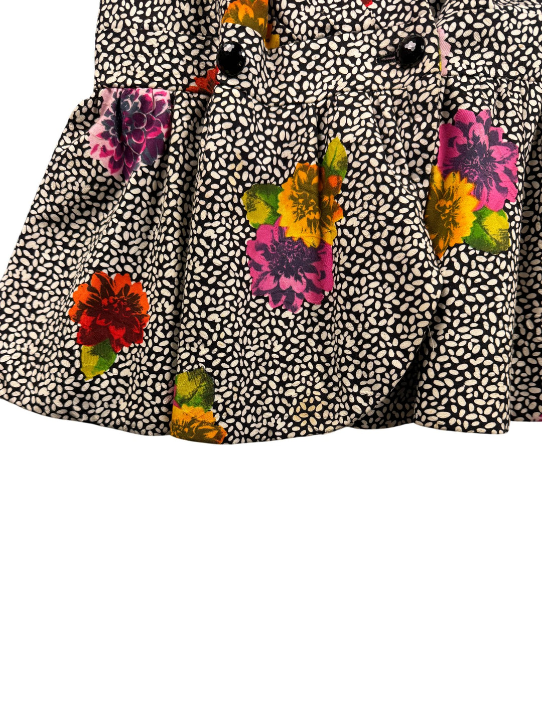 1980s Richie Freeman Terijon Floral Peplum Jacket - S - Think Vintage ltd
