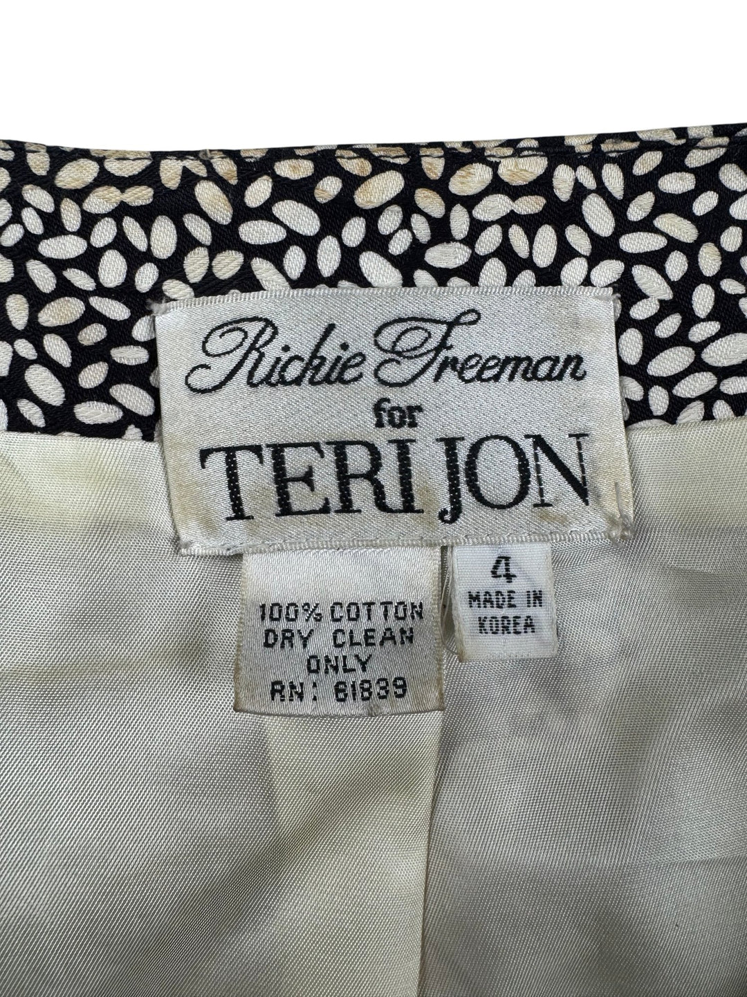 1980s Richie Freeman Terijon Floral Peplum Jacket - S - Think Vintage ltd