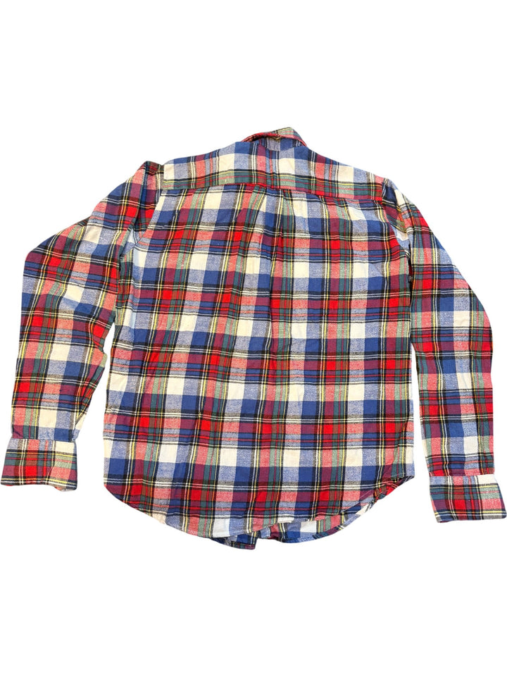 1980s Sears Plaid Long Sleeve Button-Up Shirt - Age 13/14 - Think Vintage ltd
