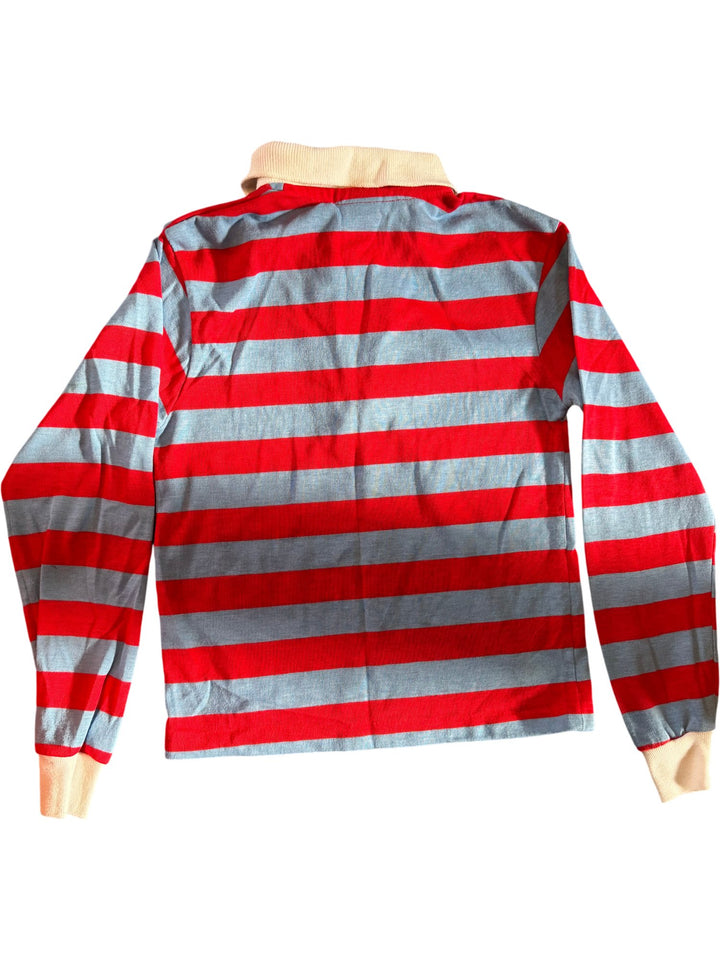 1980s Sears Striped Long Sleeve Rugby Shirt - Age 8/9 - Think Vintage ltd