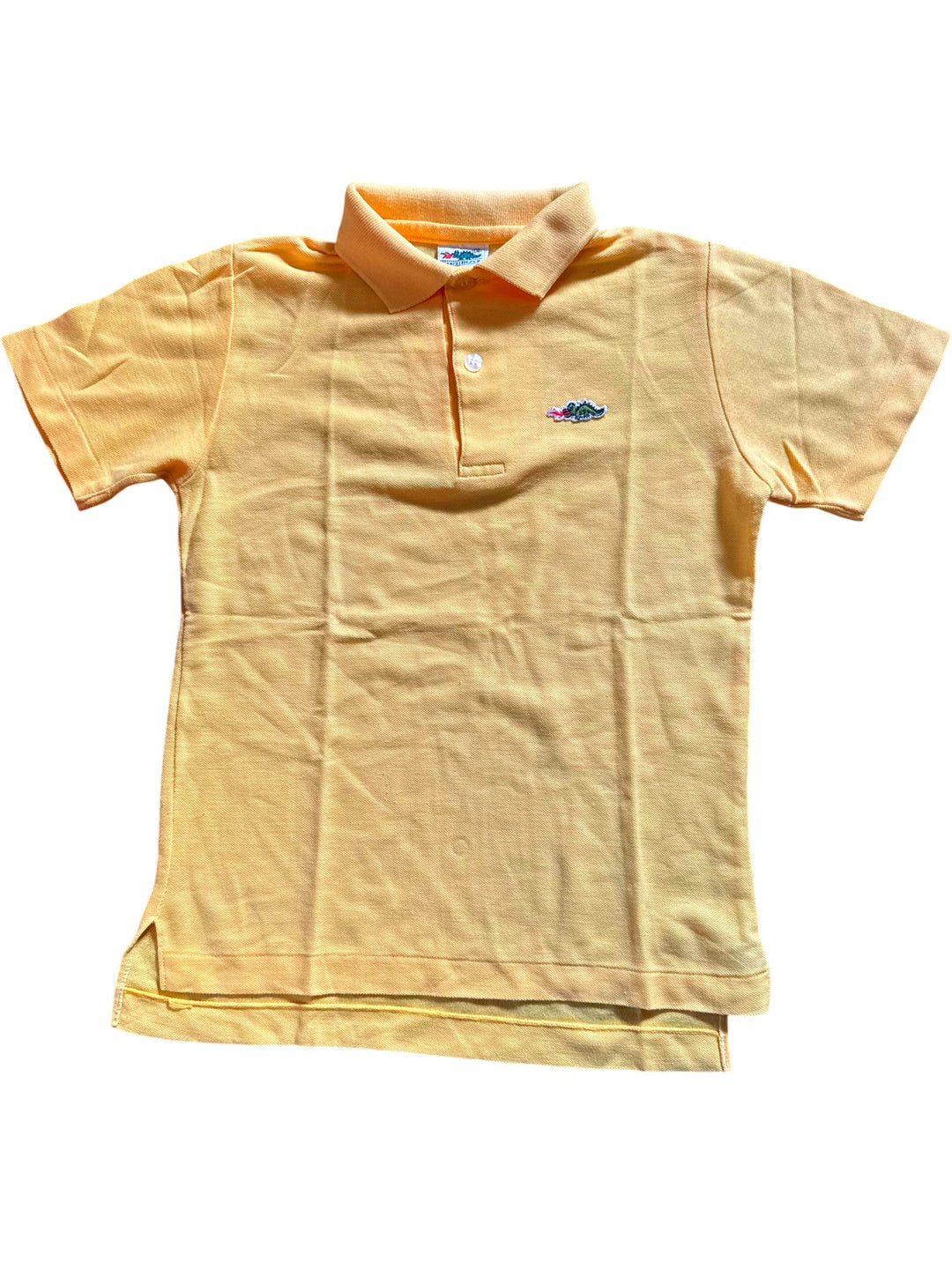 1980s Sears Yellow Polo Shirt with Embroidered Logo - Age 9/10 - Think Vintage ltd