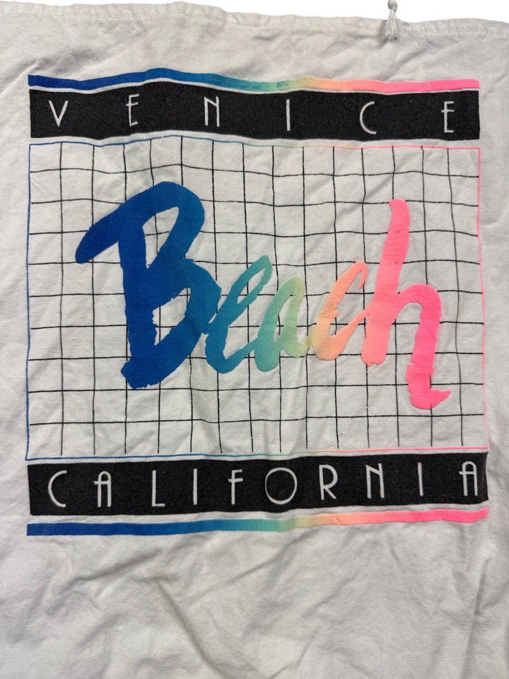 1980s Venice Beach Colourblock Sweatshirt - L - Think Vintage Online Ltd