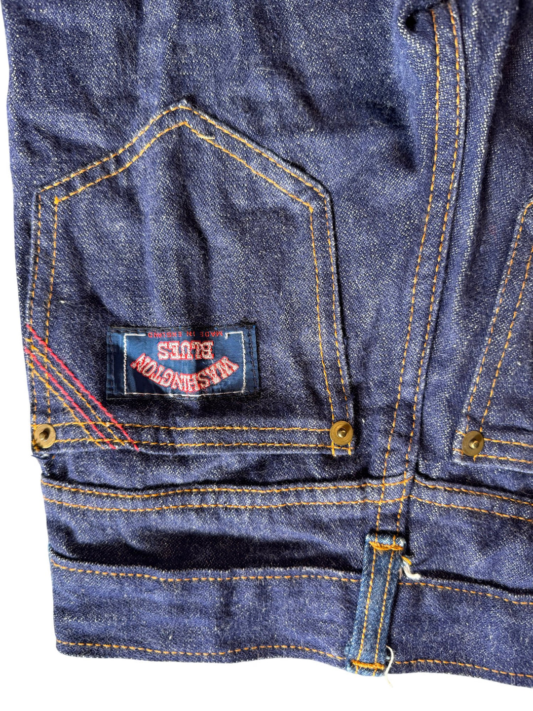 1980s Washington Blues Dark Blue Denim Straight Leg Jeans - Age 8/9 - Think Vintage ltd