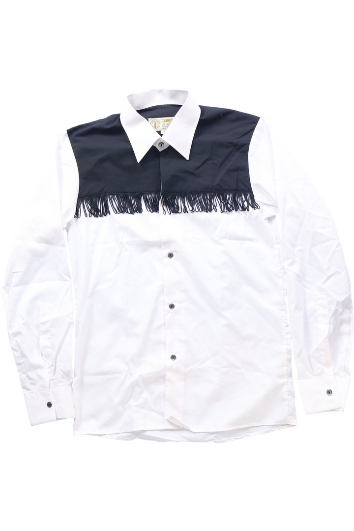 1980s Women's Fringe Shirt - Think Vintage
