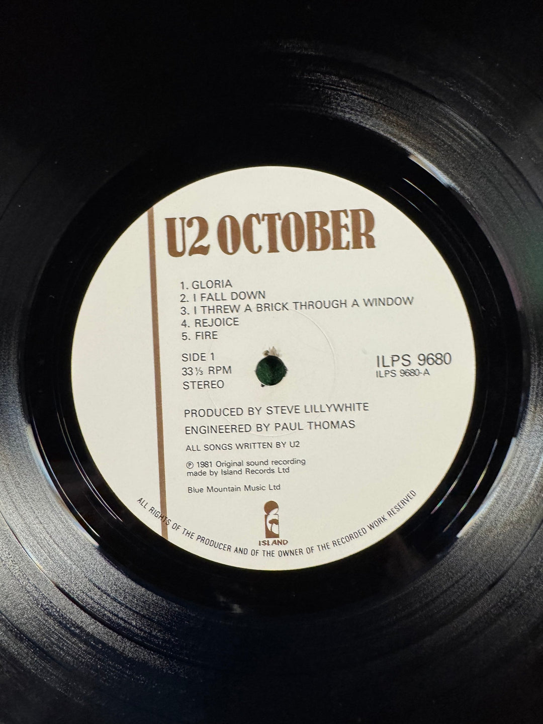 1981 U2 October Vinyl Album - Think Vintage