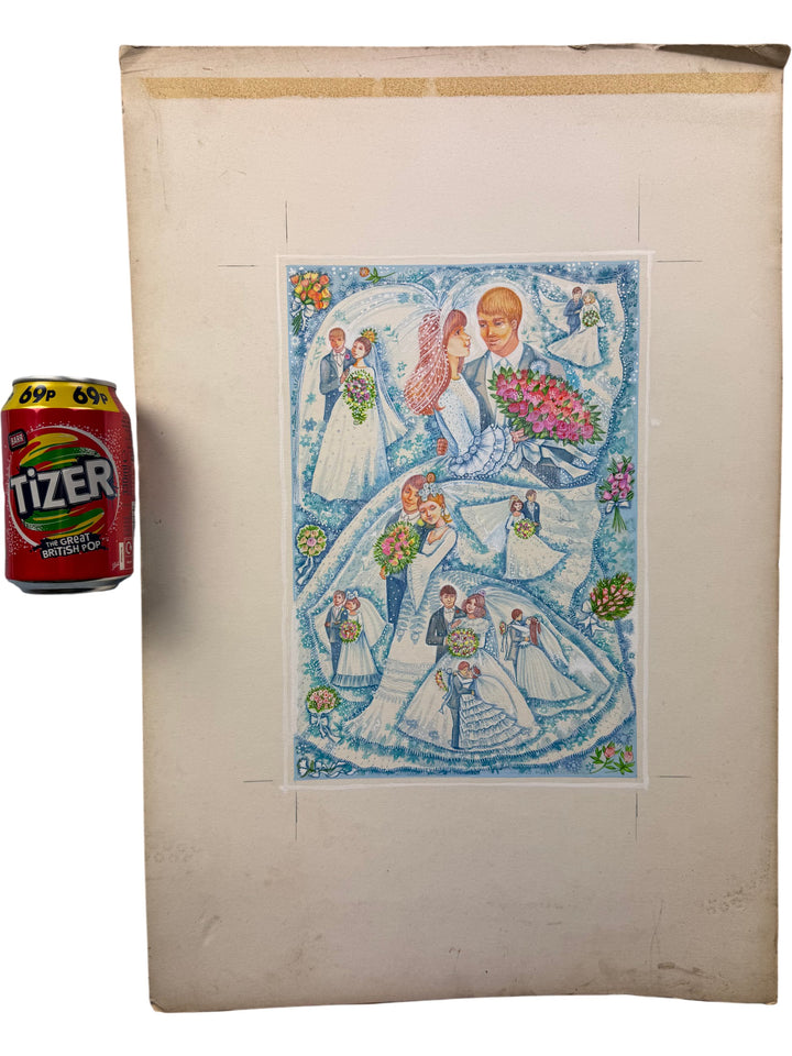 1982 Wedding Scene Painting