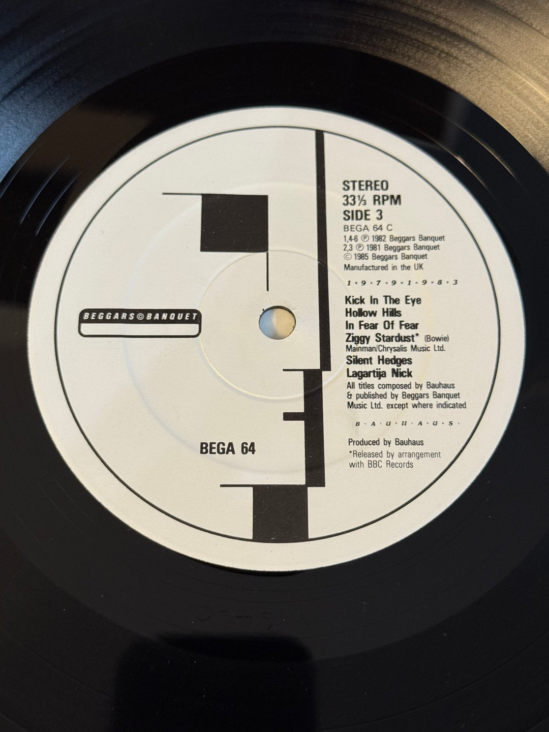 1983 Bauhaus Vinyl Record Album - Think Vintage Online Ltd