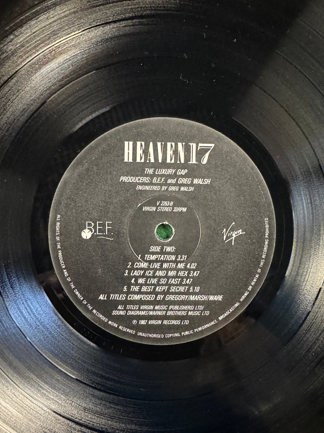 1983 Heaven 17 The Luxury Gap Vinyl Record - Think Vintage
