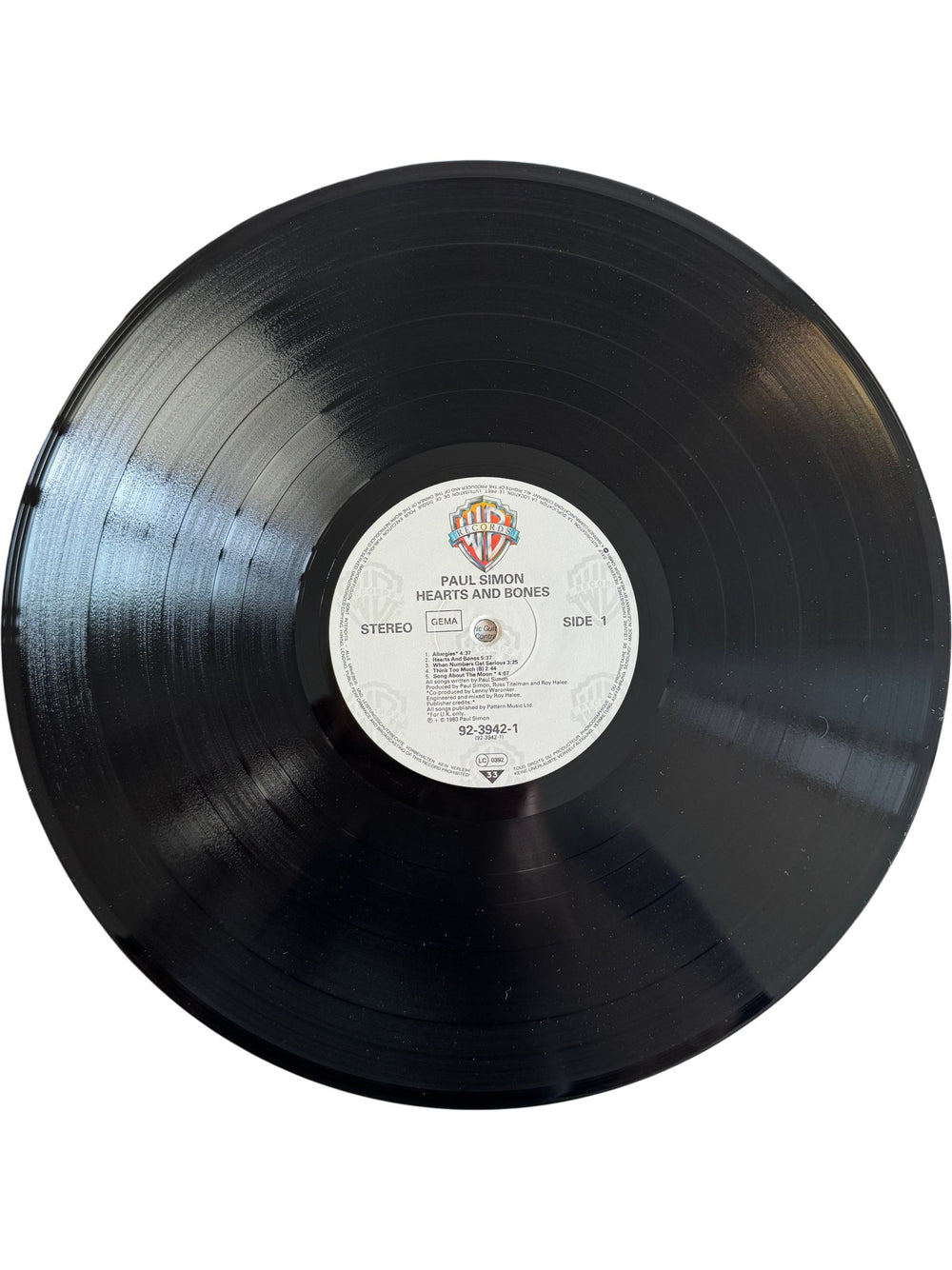 1983 Paul Simon Hearts And Bones Vinyl - Good - Think Vintage ltd