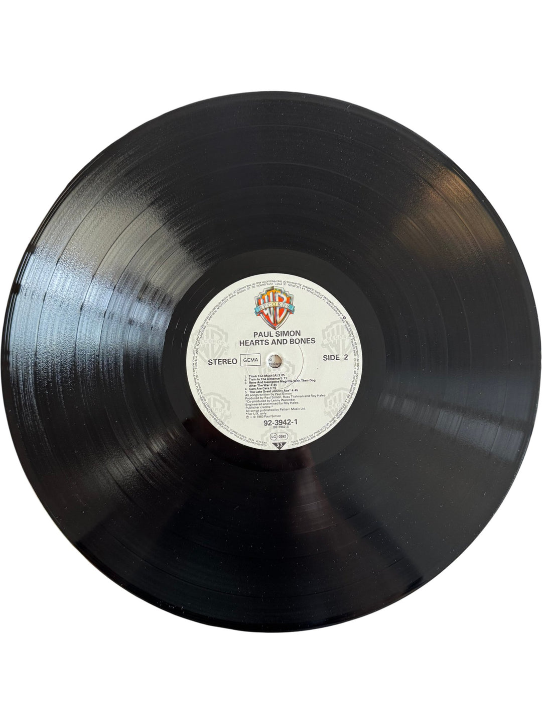1983 Paul Simon Hearts And Bones Vinyl - Good - Think Vintage ltd
