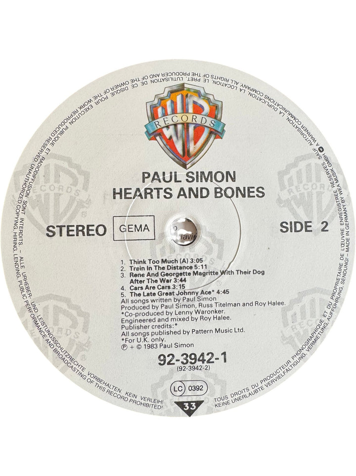 1983 Paul Simon Hearts And Bones Vinyl - Good - Think Vintage ltd