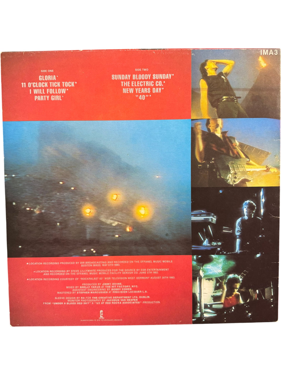 1983 U2 Under A Blood Red Sky Vinyl LP - Think Vintage