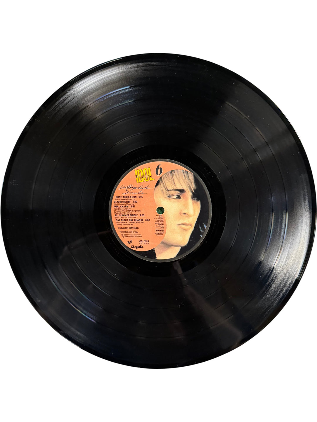 1986 Billy Idol Whiplash Smile Vinyl Record - Think Vintage