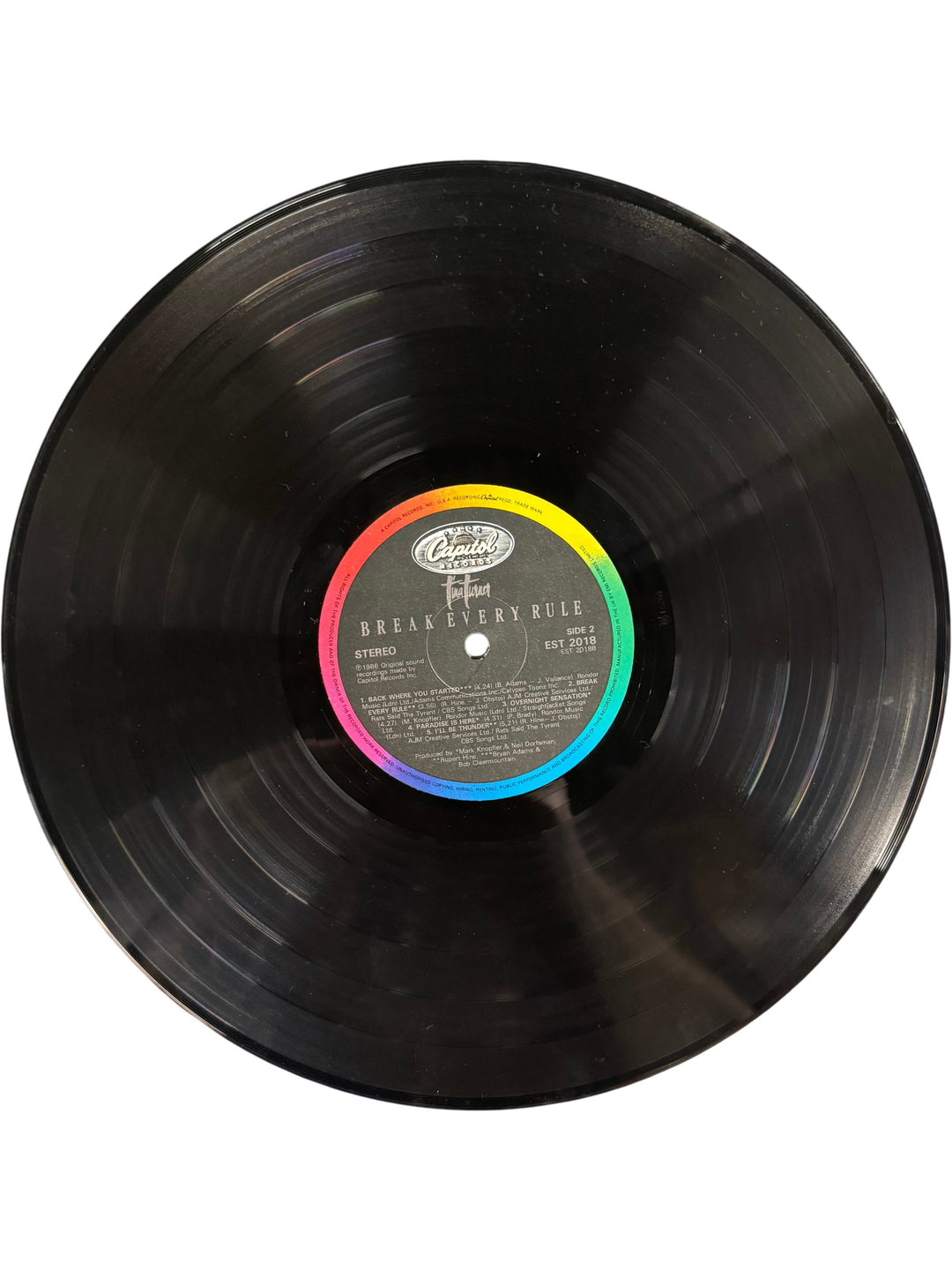 1986 Break Every Rule Vinyl Record by Tina Turner - Think Vintage Online Ltd