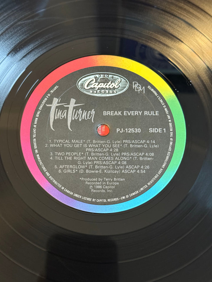 1986 Tina Turner Break Every Rule Vinyl