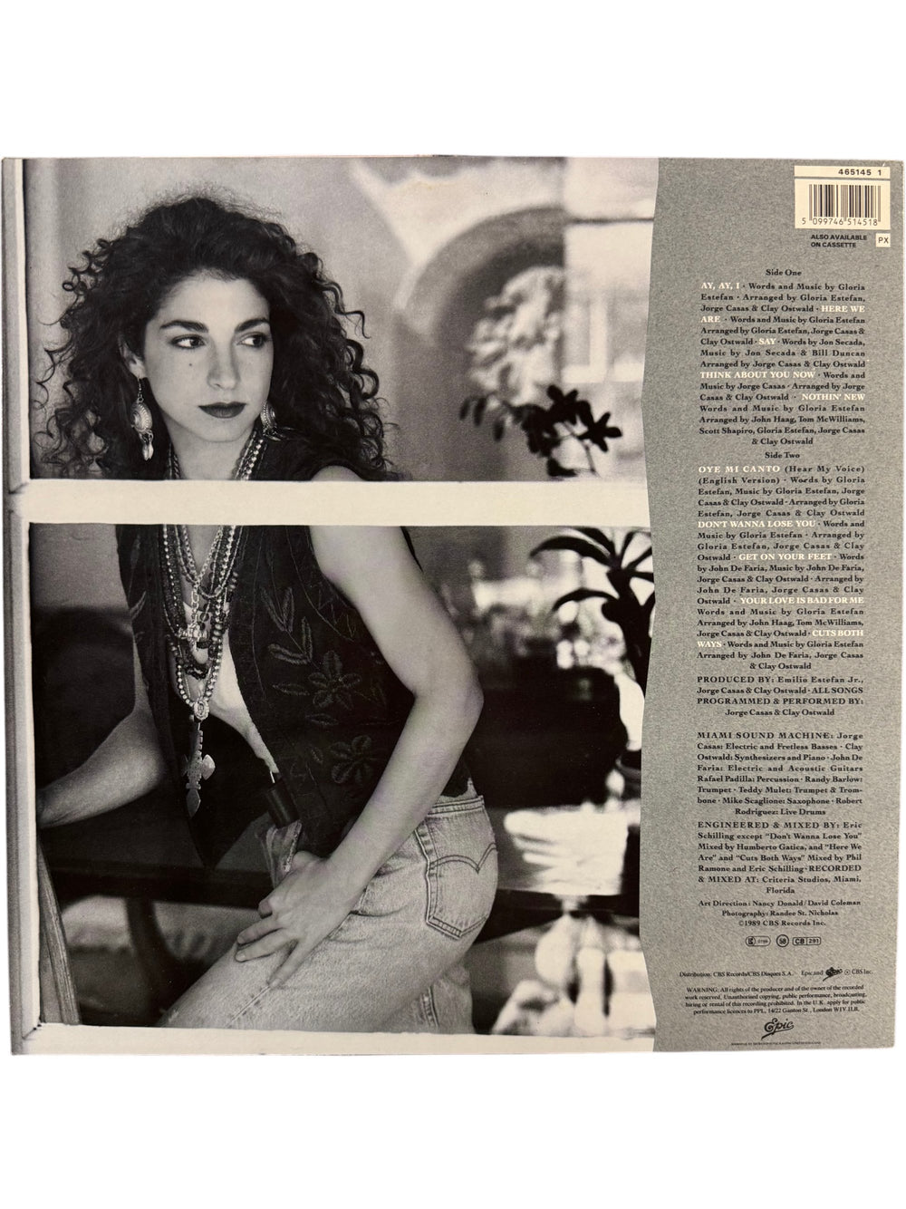 1989 Gloria Estefan Cuts Both Ways Vinyl Record - Think Vintage